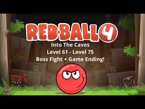 Red Ball 4 All Into The Caves Levels + Boss Fight + Game Ending (All Gold Crowns)The Spikeful Horror - YouTube