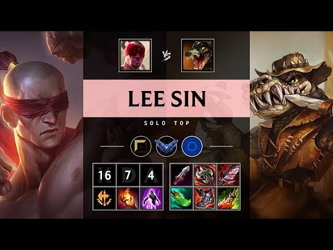 Lee Sin Top vs Renekton - EUW Diamond Patch 25.04