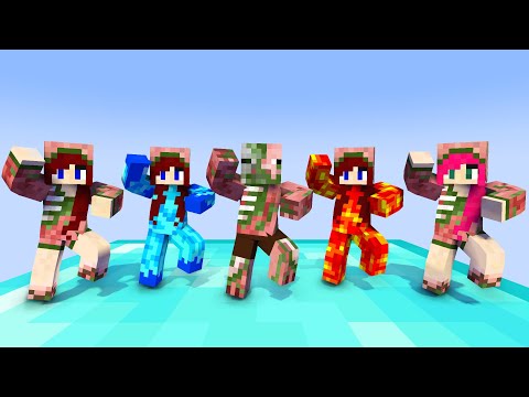MONSTER SCHOOL : GANGNAM STYLE PIGMAN FAMILY - MINECRAFT ANIMATION