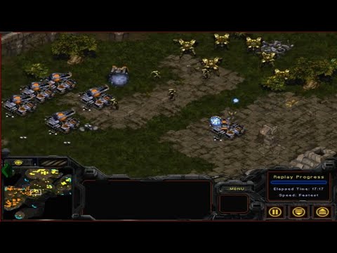 StarCraft: Brood War - SlayerS_`BoxeR vs Nazgul [ 1 Protoss vs 1 Terran ] Neo Lost Temple 10.09.2002