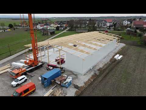 Zeitraffer Hallenbau Stand 19 06 2023