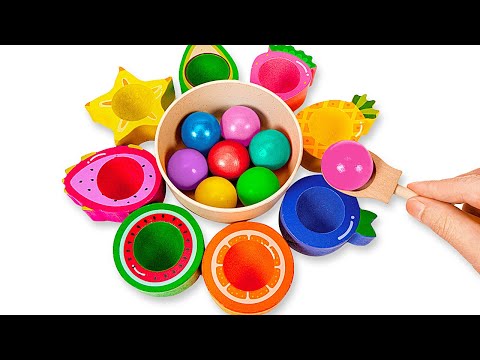 Learn Fruit Names & Colors with Sorting Game 🍓🍏🍋 | Preschool Learning Video for Kids & Toddlers
