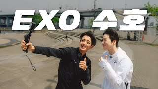 카본화 처음 신어본 엑소 수호 / ENG