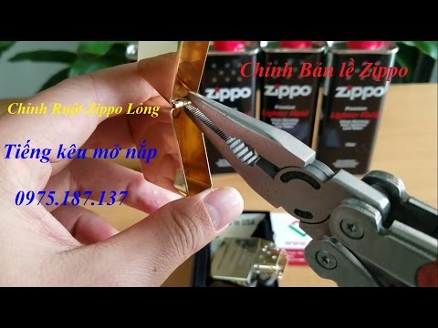 Hướng dẫn chỉnh chốt bản lề zippo | Chỉnh zippo khi bị lỏng ruột | Chỉnh tiếng mở nắp Zippo