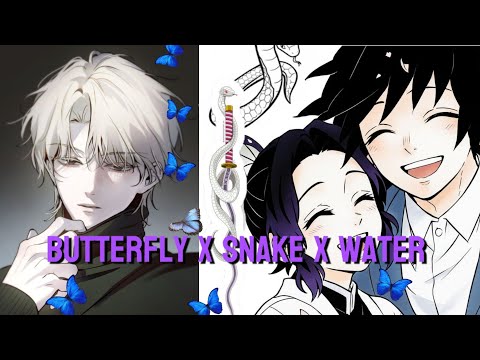 Butterfly x snake x water ( part 4) kaburamaru x shinobu demon slayer texting story Giyushino kny 
