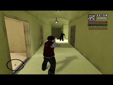 GTA San Andreas San Fierro Police Station Shootout + Six Star Wanted Level Escape