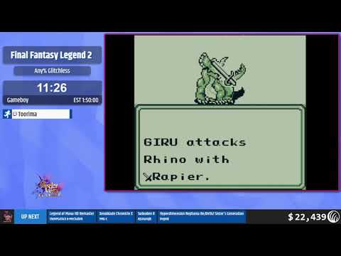 Questing for Glory: Hope and Healing 2 - Final Fantasy Legend 2 Any% Glitchless by Toorima