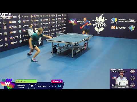 Grebeniuk Andrey VS Skok Pavel. The League of the Best Table Tennis 4 20:00 19.12.2020