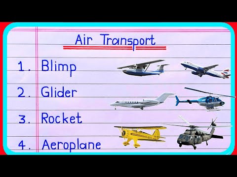 20 Air Transport Name | Air Transport | Transport Name | means of transport | transport