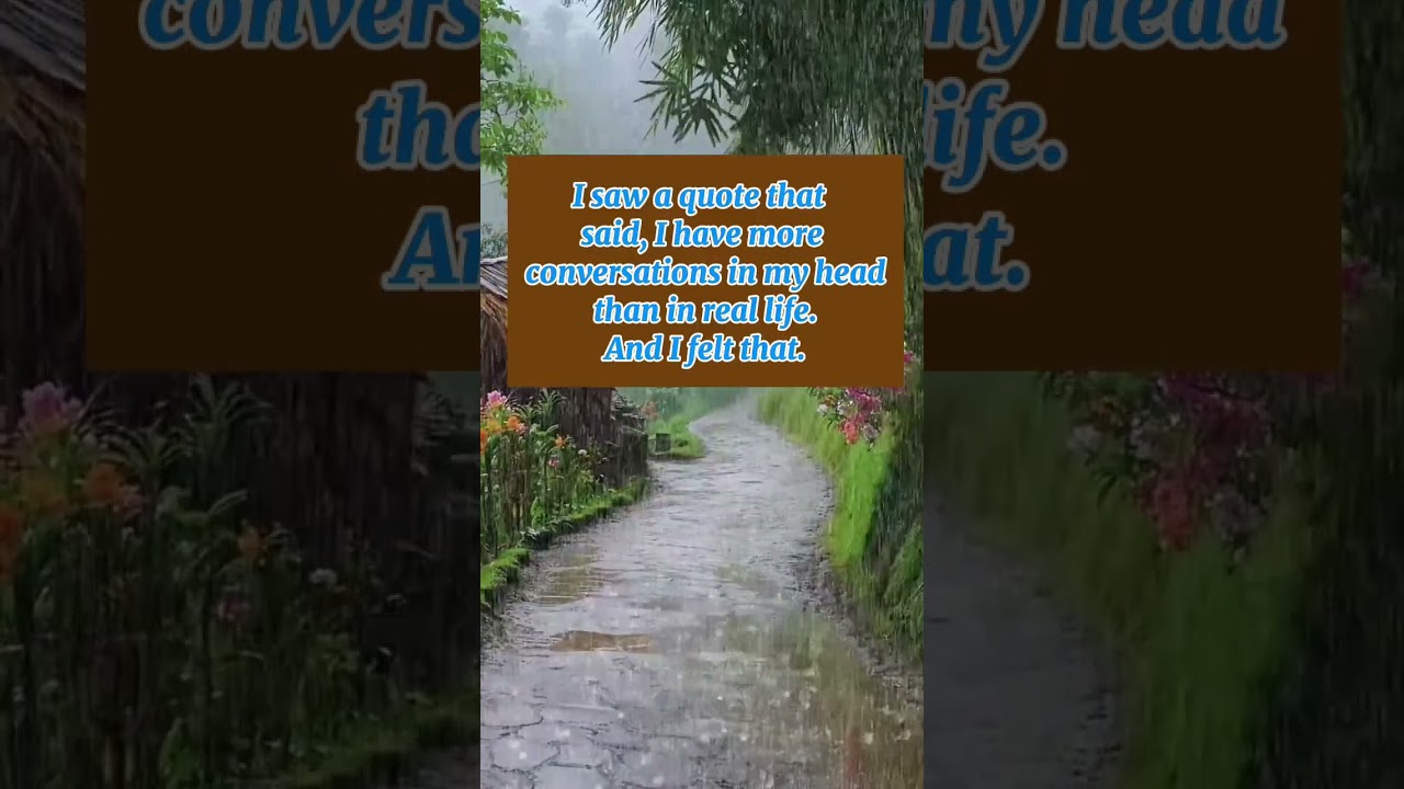 More Conversations in My Head Than in Real Life