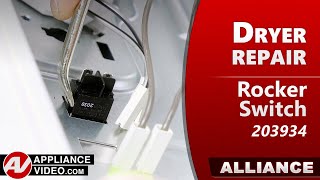 Speed Queen Dryer — Extended Tumble Function Will Not Work — Rocker Switch Repair