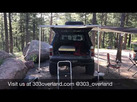 Inexpensive modular awning system that wraps 270 degrees