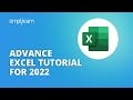 Advance Excel Tutorial For 2022 Advanced Excel Course Excel Tutorial For Beginners Simplilearn