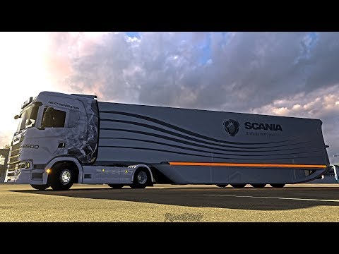 ETS2 1.35 - Next Gen Scania Aerodynamic Trailer - Scania S500