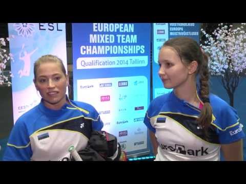 Karoliine Hõim ja Kati Tolmoff peale Itaaliaga mängu