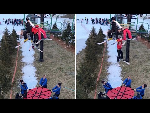 Ski Resort Save Child Falling From Chairlift