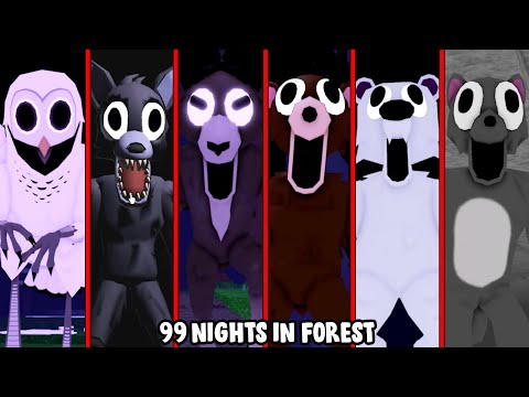 99 Nights in the Forest - RAM VS OWL VS DEER VS WOLF VS BEAR VS CAT | Jumpscare - Roblox