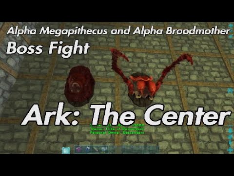 Ark The Center - Alpha Megapithecus and Alpha Broodmother Boss Fight