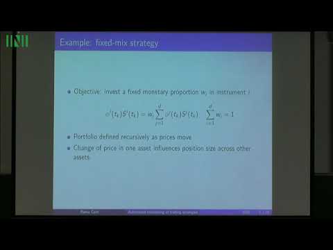 Prof. Rama Cont | Classification and Monitoring of Dynamic Trading Strategies