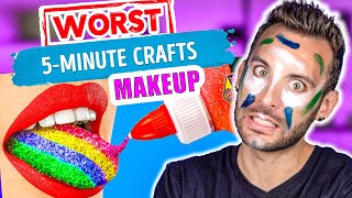 5-Minute Crafts Is THE WORST | Makeup Edition