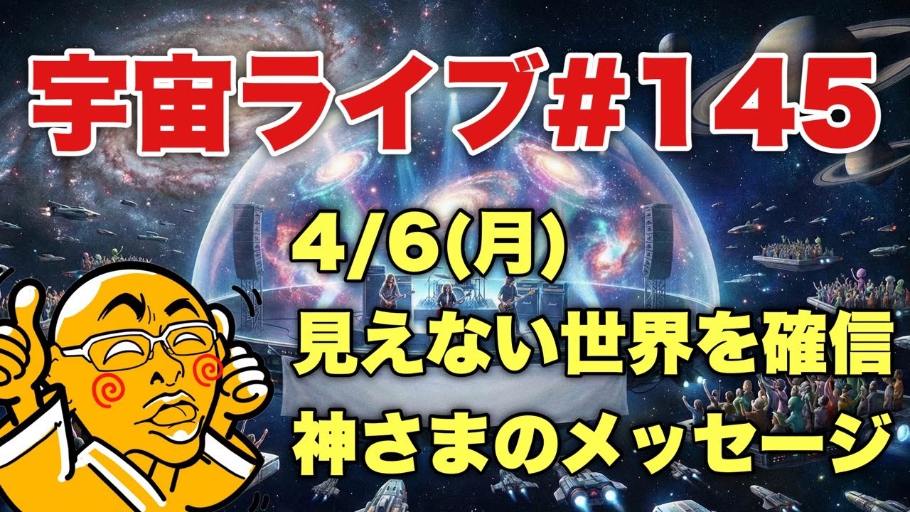 4/6(月) 21:00【宇宙ライブ#145】見えない世界を確信！神様のメッセージ！