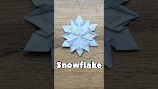 EASY ORIGAMI SNOWFLAKE TUTORIAL | DIY PAPER SNOWFLAKE STEP BY STEP | HOW TO MAKE ORIGAMI SNOWFLAKE