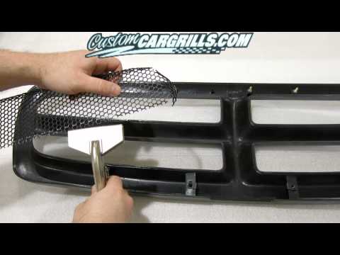 customcargrills.com Custom Dodge Dakota Grill Mesh Installation