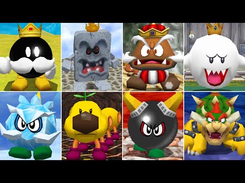 Super Mario 64 DS - All Bosses (No Damage)