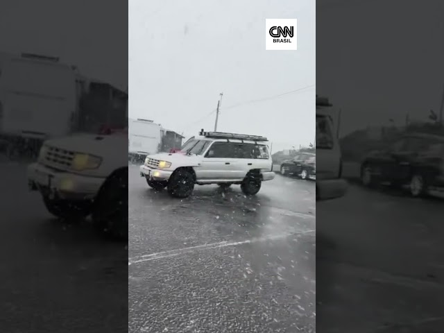 Frente fria: neve é registrada em cidades da região sul