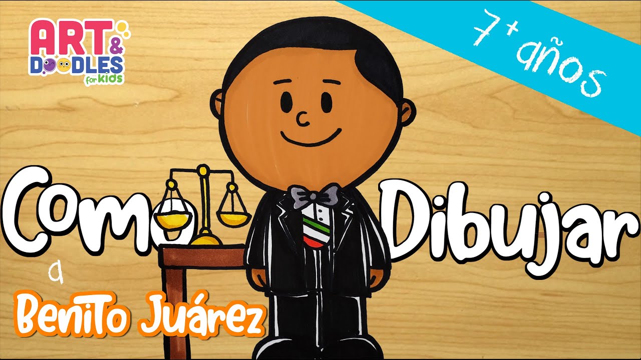 Como dibujar a Benito Juárez de niño - dibujo fácil para niños - 🌟Natalicio de Benito Juárez