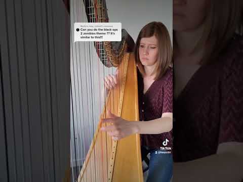 Black Ops 2 Zombies theme on harp #shorts