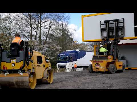 Livraison et montage d'une base-vie