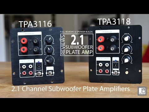 2.1 Channel Subwoofer Amplifier Plate Review TPA3116 and TPA3118. Mini Plate Amplifier for DIY Build