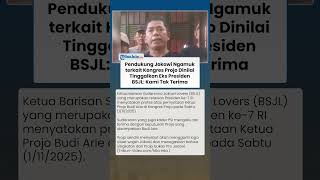 Pendukung Jokowi Ngamuk! Kongres Projo Dinilai Tinggalkan Sang Eks Presiden, BSJL: Kami Tak Terima