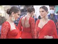 Tara Sutaria In Red Saree Dance Deewane Juniors Heropanti 2 Colors Tv