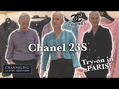 Chanel 23S Ready to Wear 2023 Spring Summer Try On in PARIS!  Tops & Black Tweed Jacket! +QC ISSUES!
