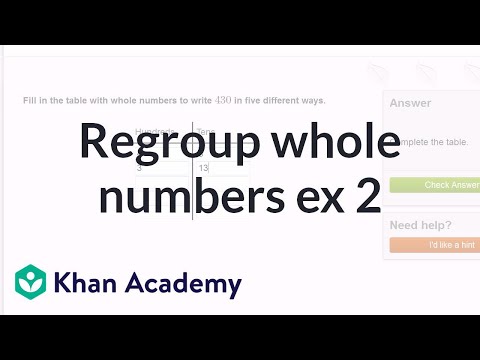 Regrouping whole numbers