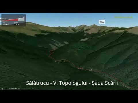 Sălătrucu - V. Topologului - Șaua Scării ∆ hiking trails ∆ 3d-trail.com/romania/