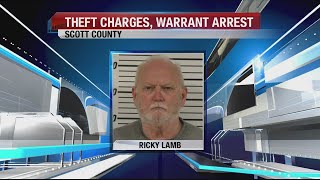 Theft charges, warrant arrest in Scott County
