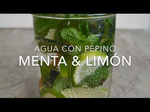 AGUA CON MENTA, PEPINO & LIMÓN - Recetas fáciles Pizca de Sabor