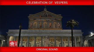 Pope Francis- Celebration of Vespers 2018-01-25