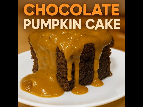 🍫🎃 Double Chocolate Pumpkin Cake Recipe (Loaded with Chocolate Chips)