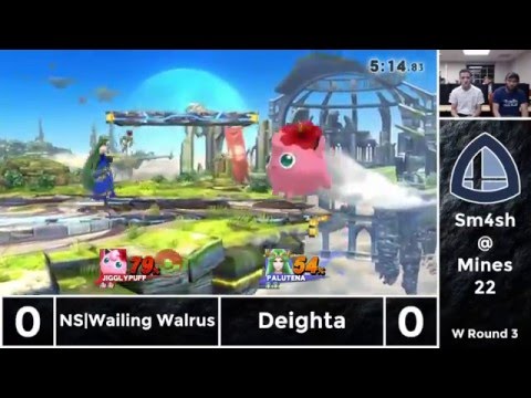 Sm4sh@Mines 22 - NS|Wailing Walrus (Jigglypuff) Vs. Deighta (Palutena, Duck Hunt) - Winners Round 3