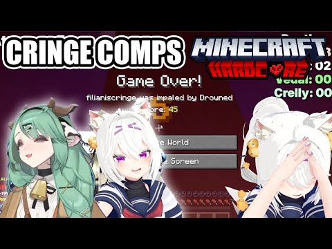 Filian & Crelly React to My Hardcore Minecraft Death Compilation of Them