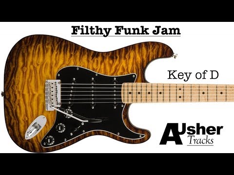 Filthy Funk Jam in D | Guitar Backing Track