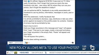 New policy allows Meta to use your photos?