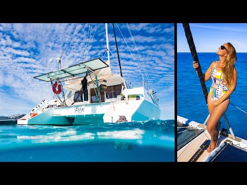 Sailing to the Great Barrier Reef to go Spearfishing. MANTAs, Turtles & Sharks (Sailing Popao) Ep.39