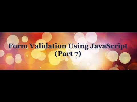 Form Validation Using Javascript Tutorial Part 7 Select And Checkbox Validation
