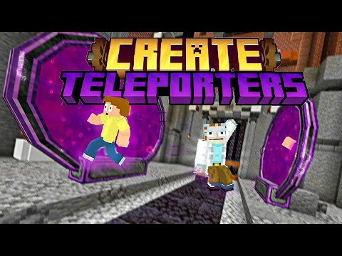 CREATE TELEPORTERS - PORTALS AND POCKET DIMENSION - MINECRAFT MOD SHOWCASE