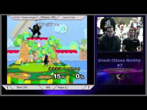 SOM 7 Melee Singles - Kage (Marth, Ganon) vs BAM (Falco) Grand Finals